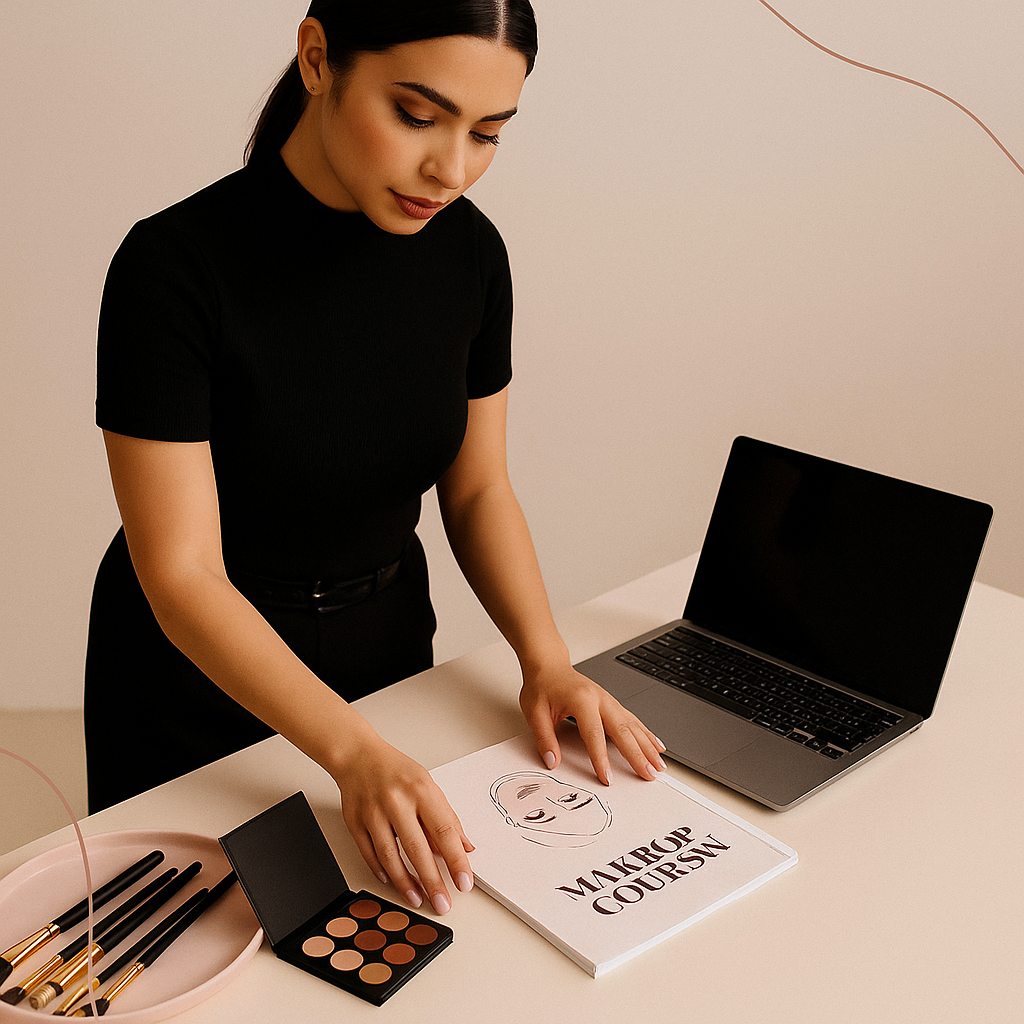 Working on a laptop