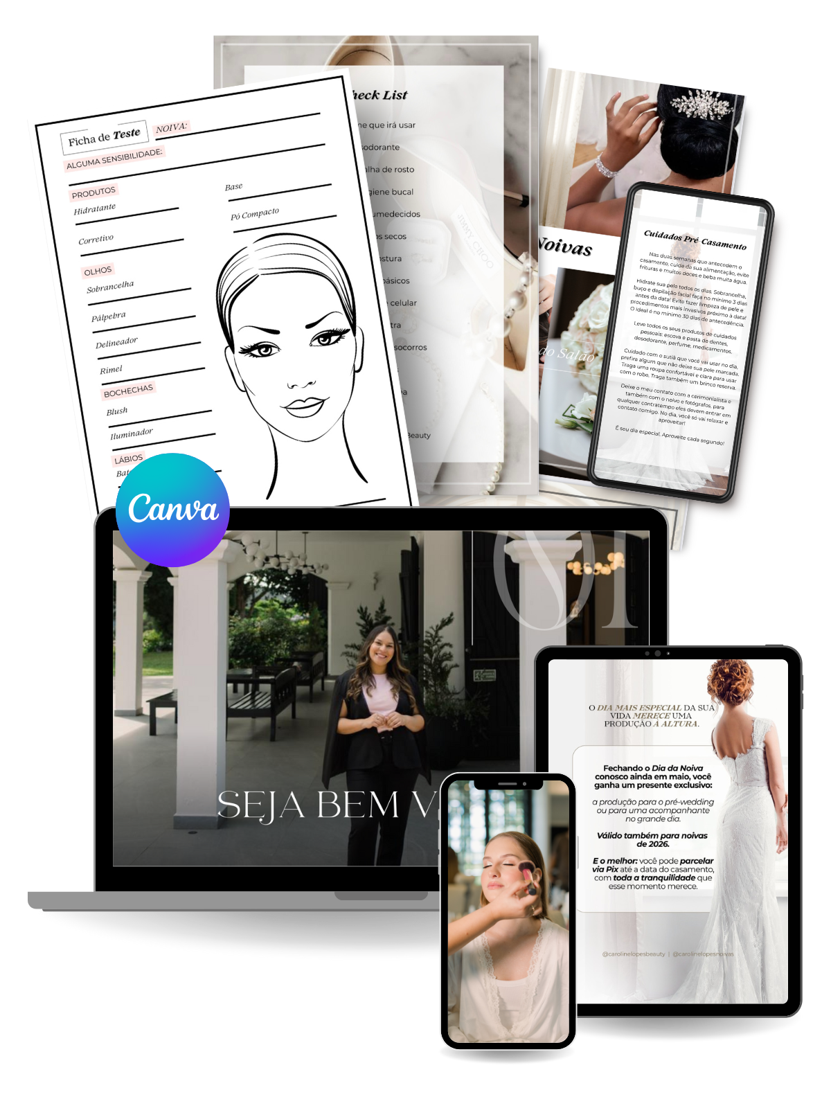 Mockup Bridal Makeup Pack