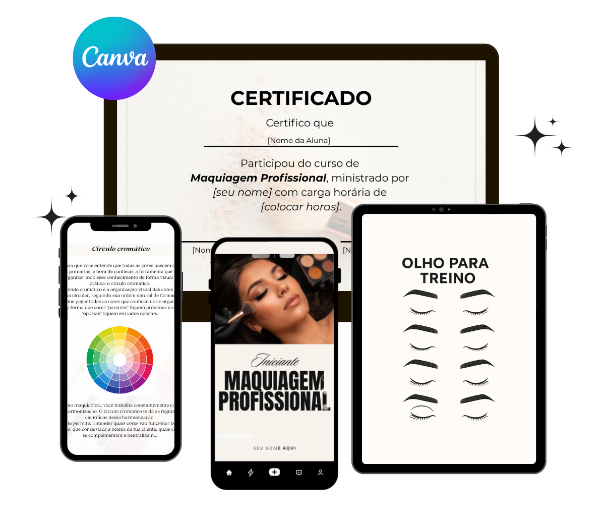 Kit completo com apostila, certificados e fichas